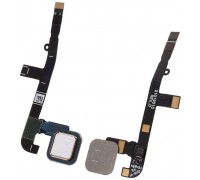 Шлейф Motorola XT1635-01 Moto Z Play/XT1635-02/XT1635-03 с кнопкой меню (Home) белого цвета