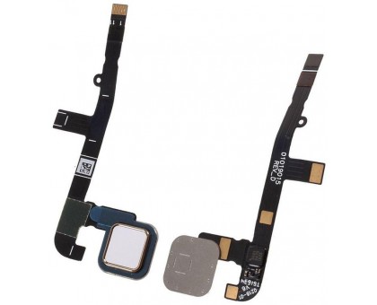 Шлейф Motorola XT1635-01 Moto Z Play/XT1635-02/XT1635-03 с кнопкой меню (Home) белого цвета