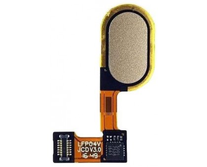 Шлейф Motorola XT1670 Moto G5/XT1671/XT1672/XT1675/XT1676/XT1677 с кнопкой меню (Home) золотистого цвета
