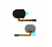 Шлейф Samsung A202F Galaxy A20E 2019/A205F/A305F/A405F с кнопкой меню (Home) с сканером отпечатка пальца черного цвета