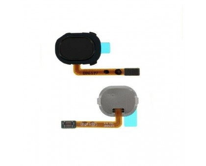 Шлейф Samsung A202F Galaxy A20E 2019/A205F/A305F/A405F с кнопкой меню (Home) с сканером отпечатка пальца черного цвета