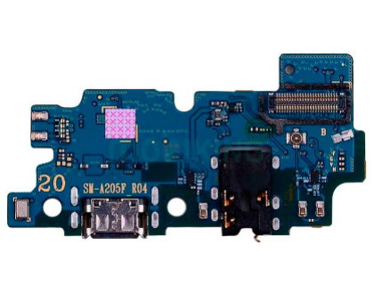 Шлейф Samsung A205F Galaxy A20 2019 с разъемом зарядки с разъемом наушников с микрофоном