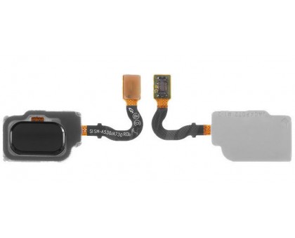 Шлейф Samsung A530F Galaxy A8 (2018)/A730F Galaxy A8 Plus (2018) с сканером отпечатка пальца черного цвета Midnight Black