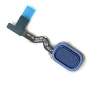 Шлейф Samsung A600F Galaxy A6 (2018)/A605F/J600F/J810F с сканером отпечатка пальца синего цвета