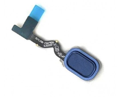 Шлейф Samsung A600F Galaxy A6 (2018)/A605F/J600F/J810F с сканером отпечатка пальца синего цвета