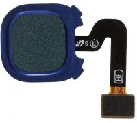 Шлейф Samsung A920F Galaxy A9 (2018) с сканером отпечатка пальца синего цвета