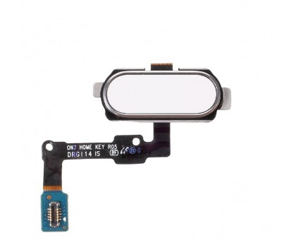 Шлейф Samsung G570F Galaxy J5 Prime (2016)/G610 Galaxy J7 Prime с кнопкой меню (Home) белого цвета