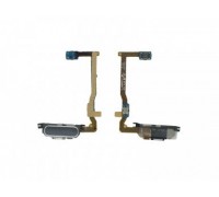 Шлейф Samsung G850F Galaxy Alpha с кнопкой меню (Home) серого цвета