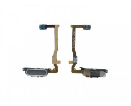 Шлейф Samsung G850F Galaxy Alpha с кнопкой меню (Home) серого цвета