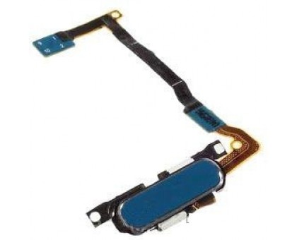 Шлейф Samsung G850F Galaxy Alpha с кнопкой меню (Home) синего цвета