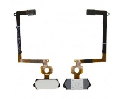 Шлейф Samsung G925F Galaxy S6 Edge с кнопкой меню (Home) белого цвета