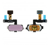 Шлейф Samsung J530F Galaxy J5 (2017)/J730F с кнопкой меню (Home) розового цвета