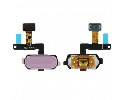 Шлейф Samsung J530F Galaxy J5 (2017)/J730F с кнопкой меню (Home) розового цвета