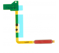 Шлейф Samsung J610F Galaxy J6 Plus с кнопкой включения с сканером отпечатка пальца красного цвета