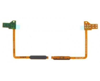 Шлейф Samsung J610F Galaxy J6 Plus с кнопкой включения с сканером отпечатка пальца серого цвета