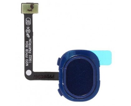 Шлейф Samsung M205F Galaxy M20 2019 с сканером отпечатка пальца синего цвета Ocean Blue