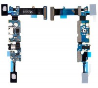 Шлейф Samsung N920V Galaxy Note 5 с разъемом зарядки с разъемом наушников с кнопкой меню (Home) с микрофоном