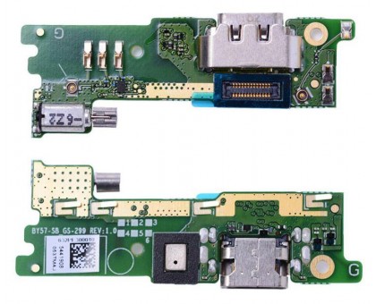 Шлейф Sony G3112 Xperia XA1 Single с разъемом зарядки с микрофоном с виброзвонком плата зарядки