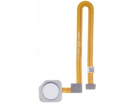 Шлейф Xiaomi Mi8 с сканером отпечатка пальца белого цвета