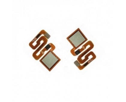 Шлейф Xiaomi Redmi 3/Redmi 3s/Redmi 3X/Redmi 3 Pro/Redmi 4X с сканером отпечатка пальца серебристого цвета