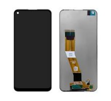 Дисплей Samsung A115F Galaxy A11 / M115F Galaxy M11 тачскрин сенсор черный копия хорошего качества (In-Cell)