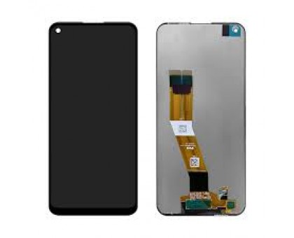 Дисплей Samsung A115F Galaxy A11 / M115F Galaxy M11 тачскрин сенсор черный копия хорошего качества (In-Cell)