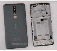 Задняя крышка Nokia 3.1 Plus TA-1104/TA-1113/TA-1115/TA-1117/TA-1118/TA-1124/TA-1125 серая