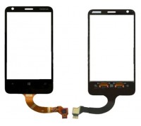Тачскрін (сенсор) для Nokia 720 Lumia, чорний, оригінал (Китай) big ic (6mm) / small ic (5mm)