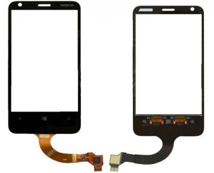 Тачскрін (сенсор) для Nokia 720 Lumia, чорний, оригінал (Китай) big ic (6mm) / small ic (5mm)
