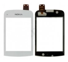 Тачскрин (сенсор) для Nokia C2-02/ C2-03/ C2-06/ C2-07/ С2-08, белый