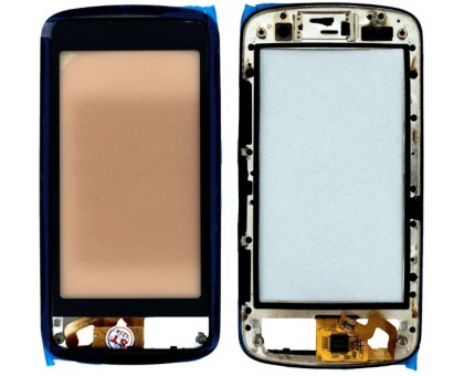 Touch screen (sensor) for Nokia C6-00, black, with the front panel, the original (China)