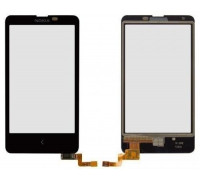 Тачскрін (сенсор) для Nokia X Dual Sim, чорний, оригінал (Китай)