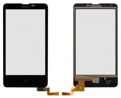 Тачскрін (сенсор) для Nokia X Dual Sim, чорний, оригінал (Китай)