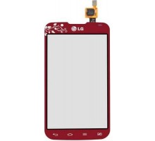 Touch screen (sensor) for LG P715 Optimus L7 II Dual, red, La'Fleur, original (China) big ic (6mm)
