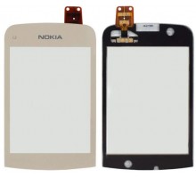 Тачскрин (сенсор) для Nokia C2-02/ C2-03/ C2-06/ C2-07/ С2-08, золотистый