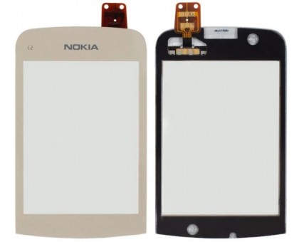 Тачскрін (сенсор) для Nokia C2-02 / C2-03 / C2-06 ​​/ C2-07 / С2-08, золотистий