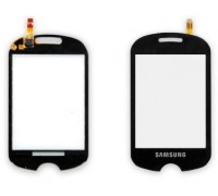 Тачскрин (сенсор) для Samsung C3510 Corby POP, чёрный big ic/ small ic