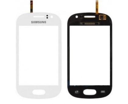Тачскрін (сенсор) для Samsung S6810 Galaxy Fame, білий big ic (5mm) / small ic (4mm)