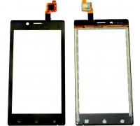 Тачскрін (сенсор) для Sony ST26i Xperia J, чорний big ic (6mm) / small ic (5mm)