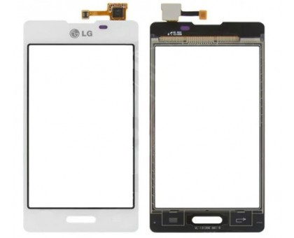 Тачскрин (сенсор) для LG E450 Optimus L5 II/ E460, белый big ic(6mm)/ small ic(5mm)