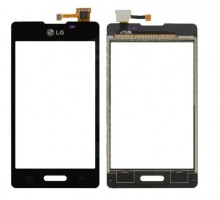 Тачскрин (сенсор) для LG E450 Optimus L5 II/ E460, чёрный big ic(6mm)/ small ic(5mm)