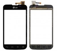 Тачскрин (сенсор) для LG E455 Optimus L5 II Dual SIM, чёрный, оригинал (Китай) big ic(5mm)/ small ic(4mm)
