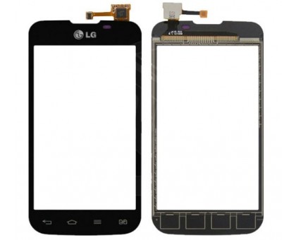 Тачскрин (сенсор) для LG E455 Optimus L5 II Dual SIM, чёрный big ic(5mm)/ small ic(4mm)