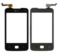 Touch screen (sensor) for LG E510 Optimus Hub, black, original (China)