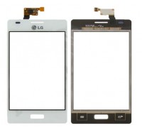 Тачскрин (сенсор) для LG E610 Optimus L5/ E612, белый, оригинал (Китай) big ic(6mm)/ small ic(5mm)