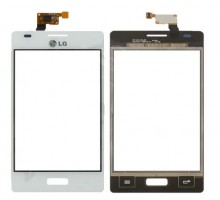 Тачскрин (сенсор) для LG E610 Optimus L5/ E612, белый big ic(6mm)/ small ic(5mm)