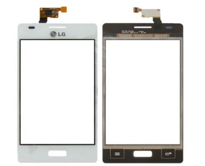 Тачскрин (сенсор) для LG E610 Optimus L5/ E612, белый, оригинал (Китай) big ic(6mm)/ small ic(5mm)
