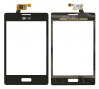 Тачскрин (сенсор) для LG E610 Optimus L5/ E612, чёрный, оригинал (Китай) big ic(6mm)/ small ic(5mm)