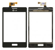 Тачскрин (сенсор) для LG E610 Optimus L5/ E612, чёрный big ic(6mm)/ small ic(5mm)