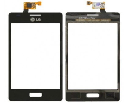 Тачскрин (сенсор) для LG E610 Optimus L5/ E612, чёрный big ic(6mm)/ small ic(5mm)